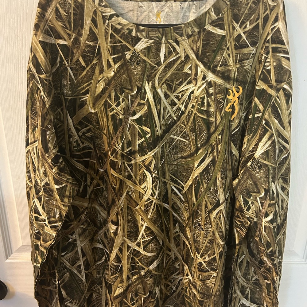 Browning Camouflage Shirt with Gold Logo